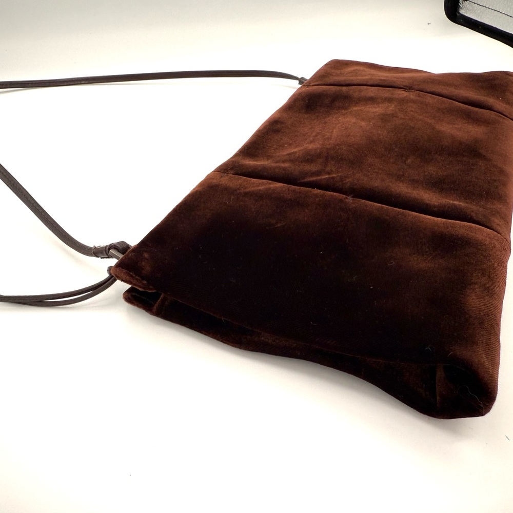 Yves Saint Laurent Velvet Brown Shoulder Bag - Picture 7 of 12